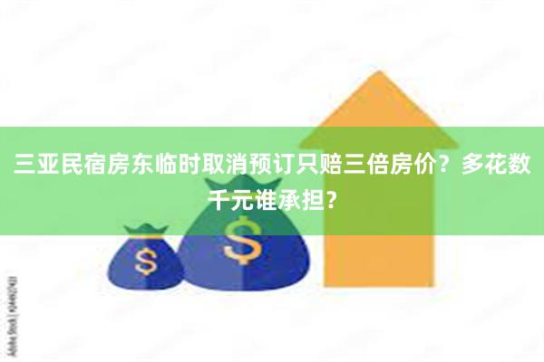 三亚民宿房东临时取消预订只赔三倍房价？多花数千元谁承担？