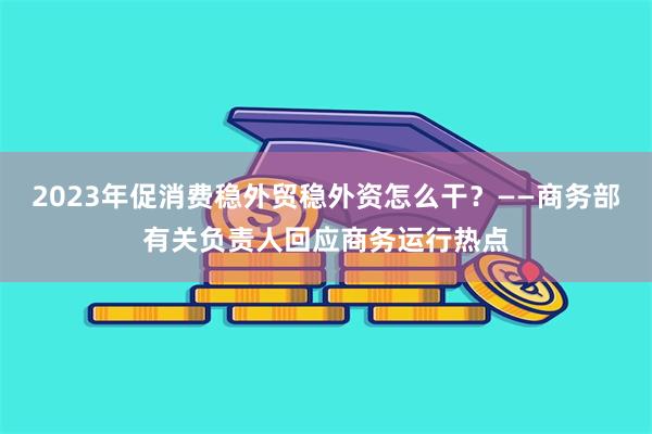 2023年促消费稳外贸稳外资怎么干？——商务部有关负责人回应商务运行热点