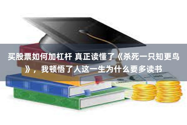 买股票如何加杠杆 真正读懂了《杀死一只知更鸟》，我顿悟了人这一生为什么要多读书