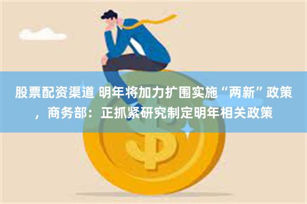 股票配资渠道 明年将加力扩围实施“两新”政策，商务部：正抓紧研究制定明年相关政策