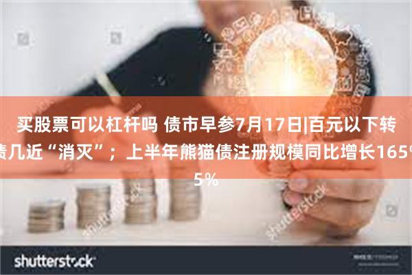 买股票可以杠杆吗 债市早参7月17日|百元以下转债几近“消灭”；上半年熊猫债注册规模同比增长165%